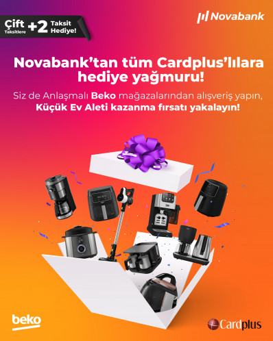 Novabank'tan tüm Cardplus'lılara Hediye Yağmuru!