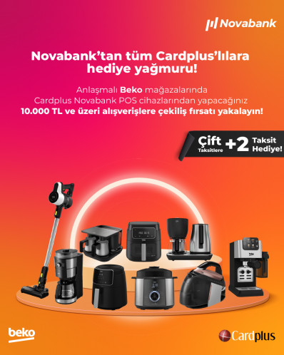 Novabank'tan tüm Cardplus'lılara Hediye Yağmuru!